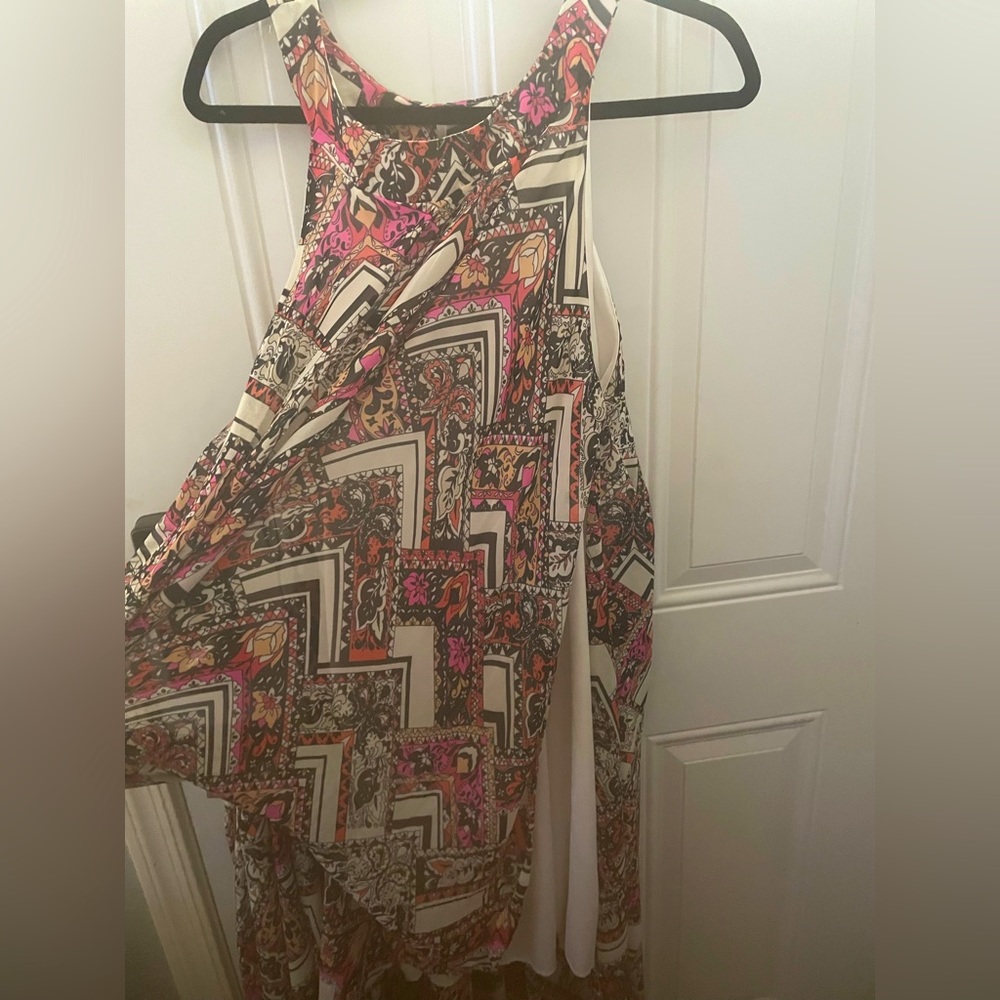 Paisley halter handkerchief dress
